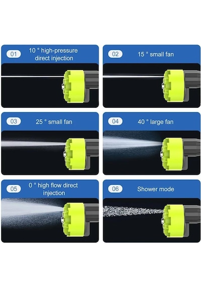 Valkyrie Şarjlı Ve Yüksek Basınçlı İlaçlama Oto Yıkama Ve Sulama Tabancası 6 Farklı Püskürtme 24v 15.000mah Yüksek Kapasite
