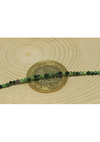 Yasamtohumu Anyolit Rubizoit – Rubyzoisit Taşı Yarım Dizi 2 MM 17  CM Çok Renkli
