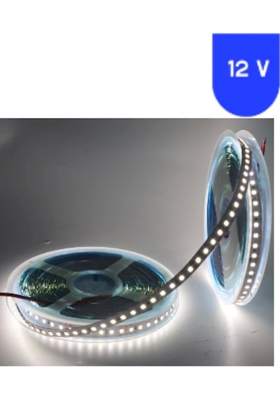 12 Volt 8 Mm 2835 Smd 4000 K Naturel Beyaz İç Mekan 120 Ledli 5 Metre Şerit Led