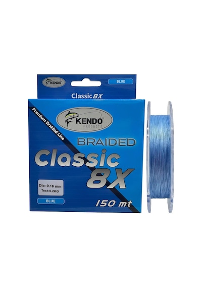 Kendo Classic 8x 150mt 0.16mm 9.2kg Örgü İp Misina Blue