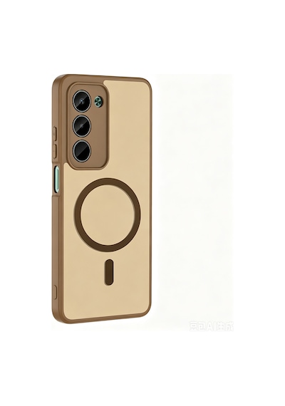 Redmi 15 Kılıf M-safe Şarj Özellikli Zore Babet Kapak - Kahverengi