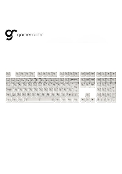 Gameraider Cherry Single Shot Pc Full Set Beyaz Şeffaf Türkçe Keycap Set