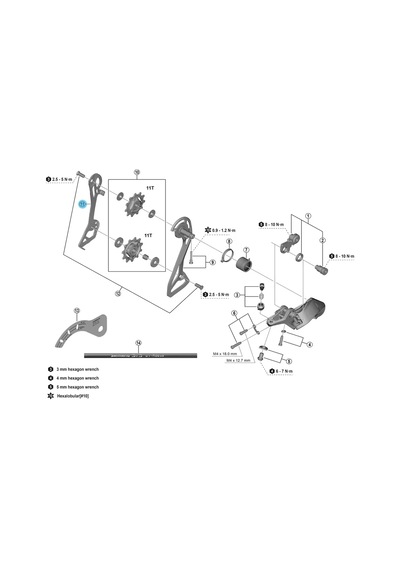 Shimano 105 Rd-r7100 İç Plaka Gs Tipi Y3ju9801t Siyah