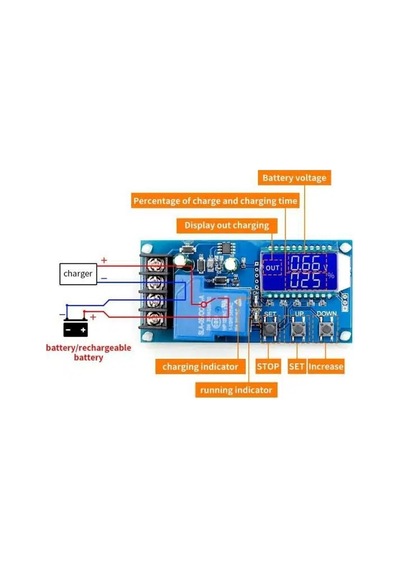 Xy-l30a 6-60v 30a Lcd Ekranlı Akü Batarya Şarj Kontrol Devresi Modülü