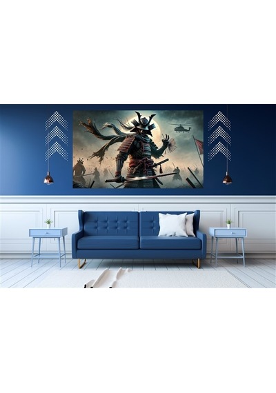Ti-play Kanlı Kılıc 60x90cm Modern Samuray Pvc Çerçevesiz Tablo