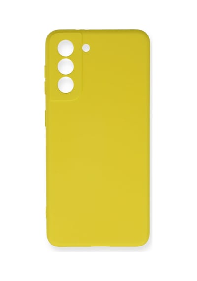 Samsung Galaxy Uyumlu S21 Fe Kılıf Nano İçi Kadife Silikon - Sarı Bz8683140248284