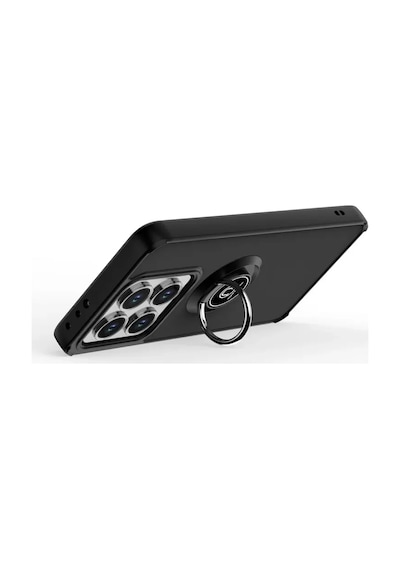 Newface Xiaomi Mi 14t Pro Kılıf Montreal Yüzüklü Silikon Kapak - Siyah Diğer
