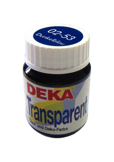 Deka Transparent Cam Boyası 25ml Dunkelblau No 53