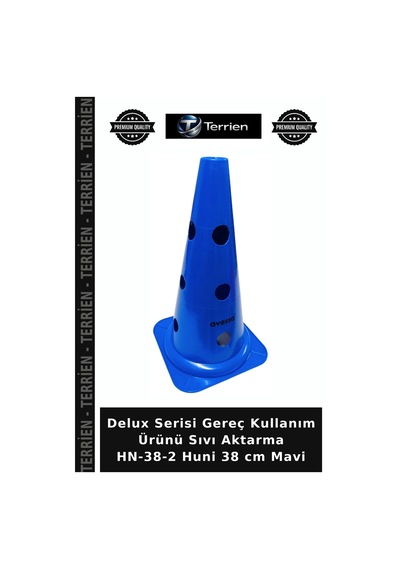 Özel Üretim Ev Aletleri Servis Aleti Gereç Hn-38-2 Huni 38 Cm Mavi