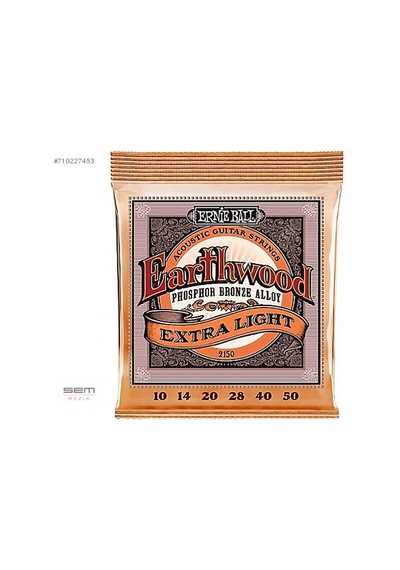 Ernie Ball 2150 Extra Light Takım Tel Akustik Gitar Teli 010-50