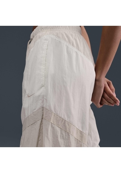 Nike Sportswear Street Woven Open-hem Oversıze Kadın Eşofman Altı-sportxstore Krem