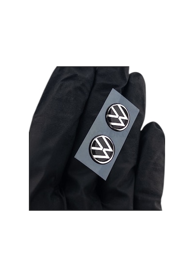 Kendinden Yapışkanlı Volkswagen Logolu 14 Mm Damla Baskılı Anahtarlık Amblemi 2 Adet 3d Etiket