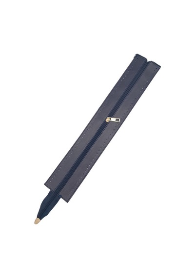 Angel Çanta Aksesuar 40 Cm Derili Fermuar Lacivert Renk Light Gold Metalli