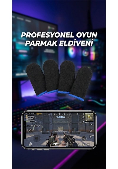 Hassas Kontrol Sunan Oyuncu Parmaklık Eldiven Seti 4'lü