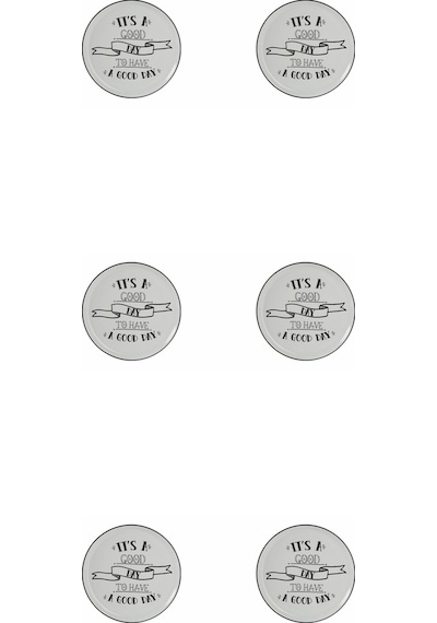 Porland Be Happy Düz Tabak 20cm 6'lı 04ap020381