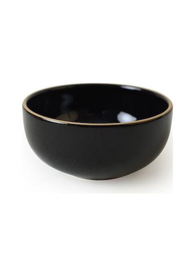 Keramika Siyah Gold Bulut Kase 12 Cm 6 Adet Siyah