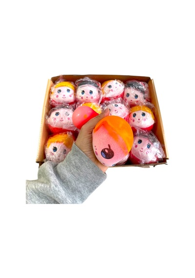 Kırmızı Başlıklı Kız Tasarımlı Squishy - 12'li Paket - Karışık Mo Çok Renkli