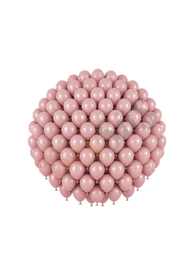 Toz Pembe Renk Lateks Retro Balon 30 Cm - 100 Adet