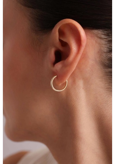 Altın Du Z Oval Halka Ku Pe 1.6 Cm 2mm