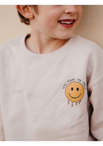 Antebies Bej Sarı Uzun Kollu Erkek Çocuk Sweatshirt Çok Renkli
