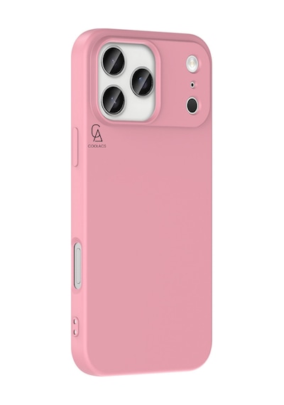 Apple Uyumlu iPhone 17 Pro Max Içi Kadife Lansman Kılıf Ve 5d Tam Kaplayan Cam Ekran Koruyucu Açık Pembe