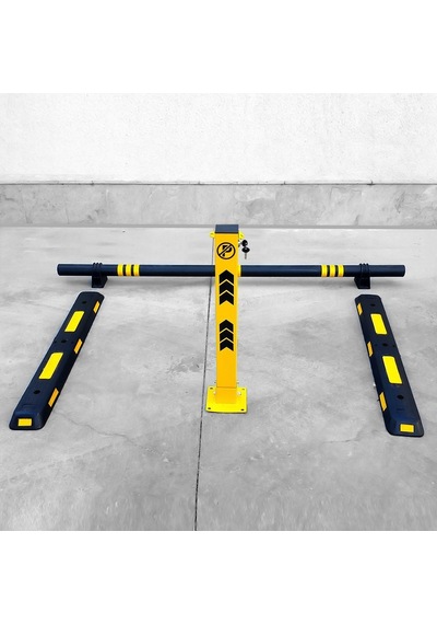 Kilitli Otopark Direği Yukarıdan Kilitli 75 cm, Park Bariyeri-2283 - Sarı