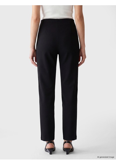 Lcw Modest Siyah Yüksek Bel Dar Fit Kadın Pantolon