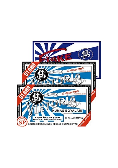Viktoria Kumaş Boyası Blujin Mavisi 2Pk+Fiske Sabitleme 1Pk