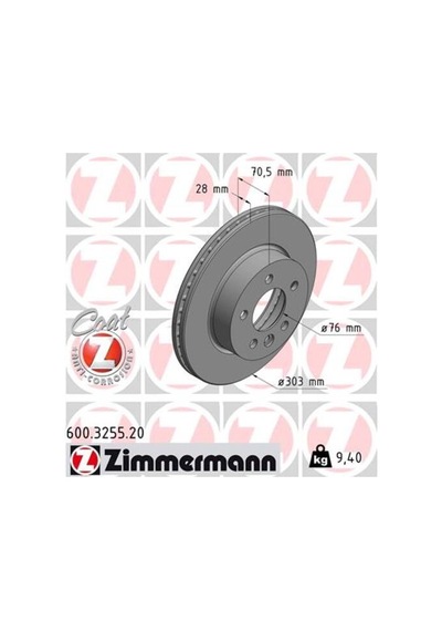 Zimmermann 600.3255.20 Fren Diski Crafter Tge 2.0 Tdı 2n0615301a