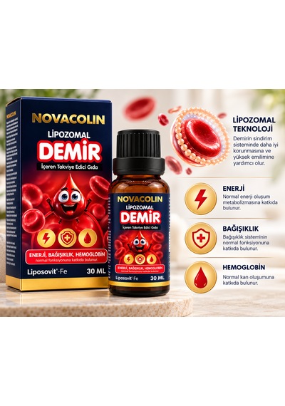 Novacolin Lipozomal Demir Damla 30 Ml - Demir Içeren Takviye Edici Gıda