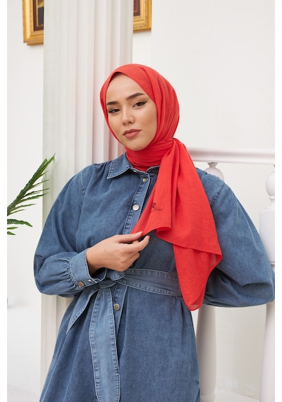 Silk Home Organik Jazz Şal 78003-16 Nar Çiçeği