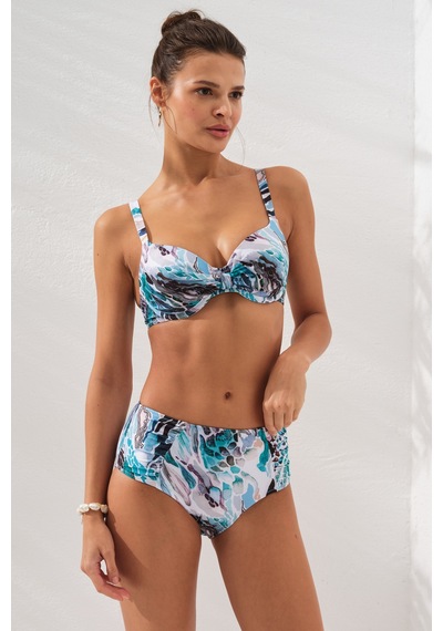 Pierre Cardin Gınger Balenli Kaplı Bikini Takım Coral 231235-D Çok Renkli