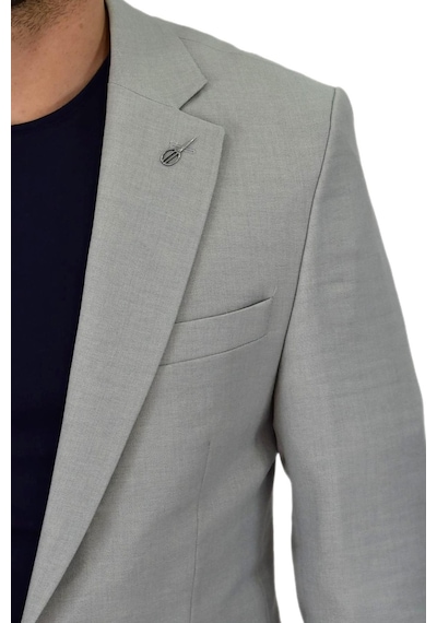 Erkek Gri Tek Spor Ceket Çift Yırtmaçlı Bgl-st04465 Gri