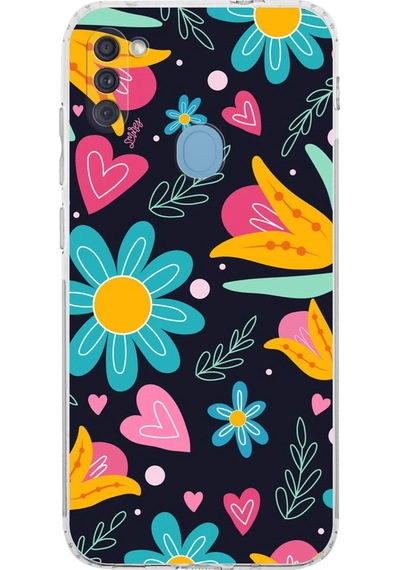 Samsung Galaxy A11 İle Uyumlu Retro Color 1 Kamera Korumalı Şeffaf Kılıf Şeffaf