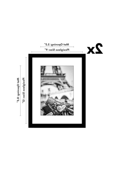 9x12 İnç Siyah Resim Çerçevesi Seti