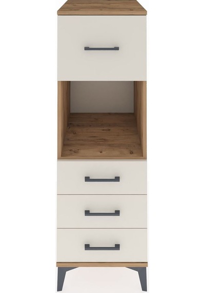 Kronos Dolap Tek Raflı 4 Çekmeceli 44x59x134 Çam-aytaşı Atlas Çam