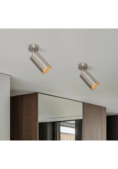 Mylights Demet Habek İnox Kaplama Led Spot Tekli Aplik Günışığı V Siyah