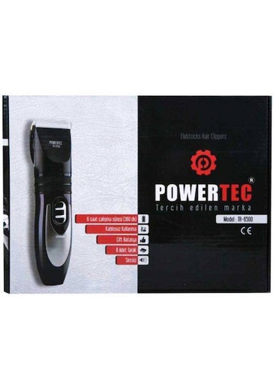 Powertec Tr6500 Şarjlı Tıraş Makinesi Sessiz Ve Uzun Pil Ömrü