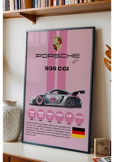 Porsche 935 Cgı Premium Yarış Arabası Çerçeveli Tablo - Teknik Özellikli Modern Tribute Duvar Dekoru Siyah Porsche 935 Cgı Premium Yarış Arabası Çerçeveli Tablo - Teknik Özellikli Modern Tribute Duvar Dekoru Siyah