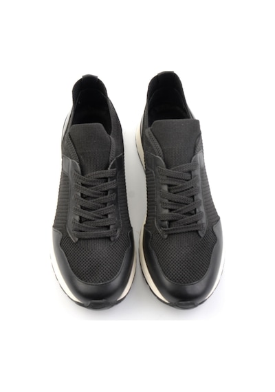 Bambi Siyah Hakiki Deri Erkek Sneaker E01730580382