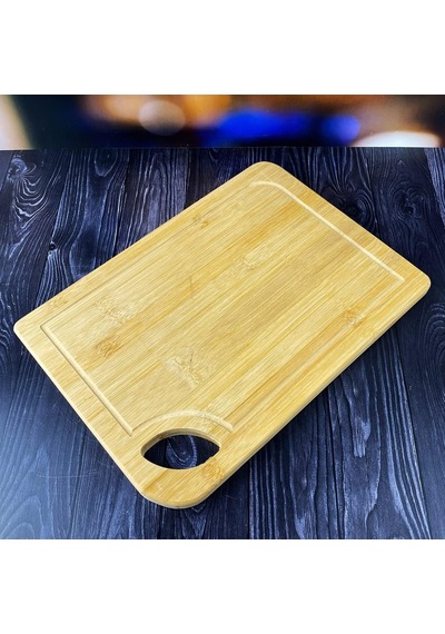 Deconox Bambu Kesme Tahtası Antibakteriel Yıkanabilir Doğrama Tahtası Dikdörtgen 34x24cm - B.ek-163 Diğer