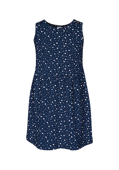 Lovetti Kız Çocuk Koyu Lacivert Little Stars Desen Kolsuz Elbise 5757-132L011 Koyu Lacivert