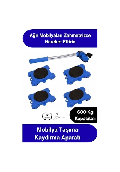 Eşyataşıma Mobilya Taşıma Kaydırma Aparatı Eşya Krikosu Tekerlekli Ağır Yük Taşıma Seti Kaldırma Ko