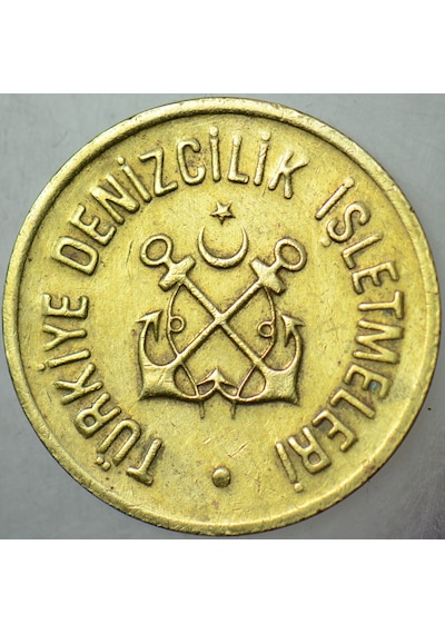 Türkiye Denizcilik İşletmeleri- Şehir Hatları İşletmesi Eski Vapur Jetonu 22 Mm.