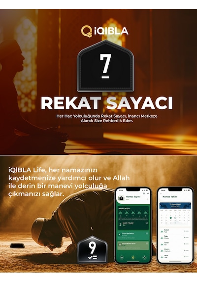 Iqibla Smart Salat Counter SC01 - Rekat Sayacı Siyah