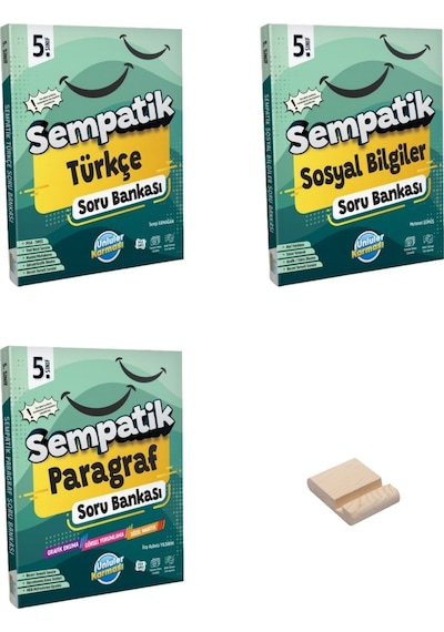 5. Sınıf Sempatik Türkçe Sosyal Bilgiler Ve Paragraf Soru Bankası 3lü Set