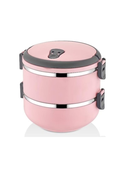 Mobgift Freshbox 2 Katlı Sefer Tası Yemek Termosu Pudra Pembe N1125152 Çok Renkli