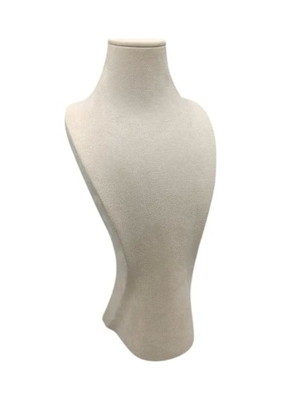 Yerli Üretim Adonis Model Sardunya Kumaş Krem Renk Boy 38cm Kolye Takı Sergileme Mankeni Çok Renkli