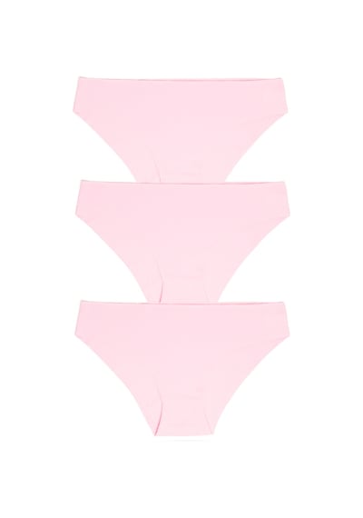 Parlingerie 3lü Lazer Kesim Külot Pembe