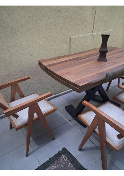 Masa Kütük 90545 V Ayak Açılır Ahşap Boyalı Adet Sandalye Takım Açık Kahverengi Masa Kütük 90545 V Ayak Açılır Ahşap Boyalı Adet Sandalye Takım Açık Kahverengi